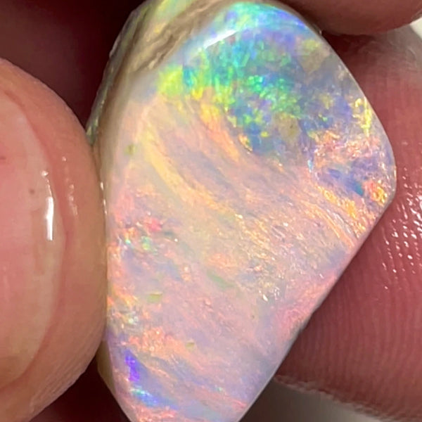 Stunning Big Sized Seam opal rub One for the Ladies :) Lightning Ridge 15.75cts Gorgeous Pink hue Loaded with orange dominant fires 21.00x 14.00x 7.00mm NEW962