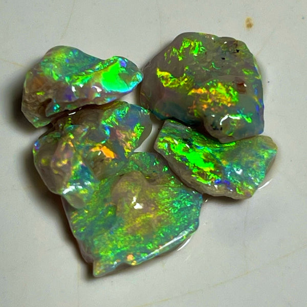Ultra Bright Cutters Candy® knobby opal rough 9.00cts Lightning Ridge Little Stunners with Yellow/Gold/Orange dominant fires 12x9x3 to 10x6x2 mm NEW916