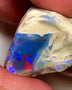 Lightning Ridge Rough Opal Dark Base Crystal Big Knobby 70cts Blues Red Green Multifires in stunning bar  35x25x15mm WAB92