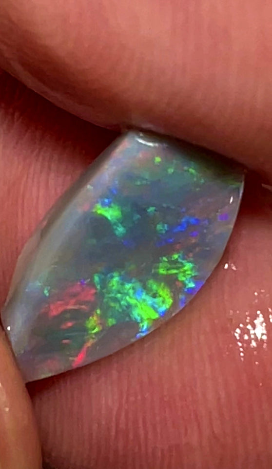 Lightning Ridge Rough / Rub Dark Base opal Miners Bench® 2.15cts Gorgeous Bright Reds & Multifires  15x7x2mm WAB64