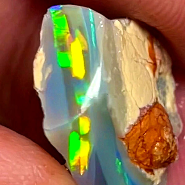 Lightning Ridge Rough Opal Dark Base 9cts Stunning Cutters Candy Material High Grade Super Bright  Multifires in multi bars 18x12x11mm WAB60