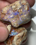 NO RESERVE Lightning Ridge Rough Opal 110cts Opalised wood fossil formations with host rock colourful rough suit being carved Potential 37x25x11mm & 25x22x10mm WSS12