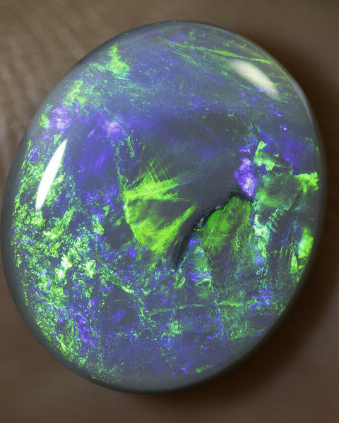 Lightning Ridge Semi Black Opal Gemstone 2.48cts N5 Body Tone B3 Brightness Stunning Multi fires & play of colour 11x9x3mm WSF8877