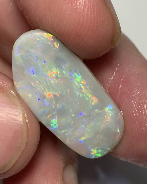 Lightning Ridge Dark Opal Rough / Rub / Preform High Grade 7.6cts Big Gem Quality amazing Bright Multi fires 27x13x2mm WSH62