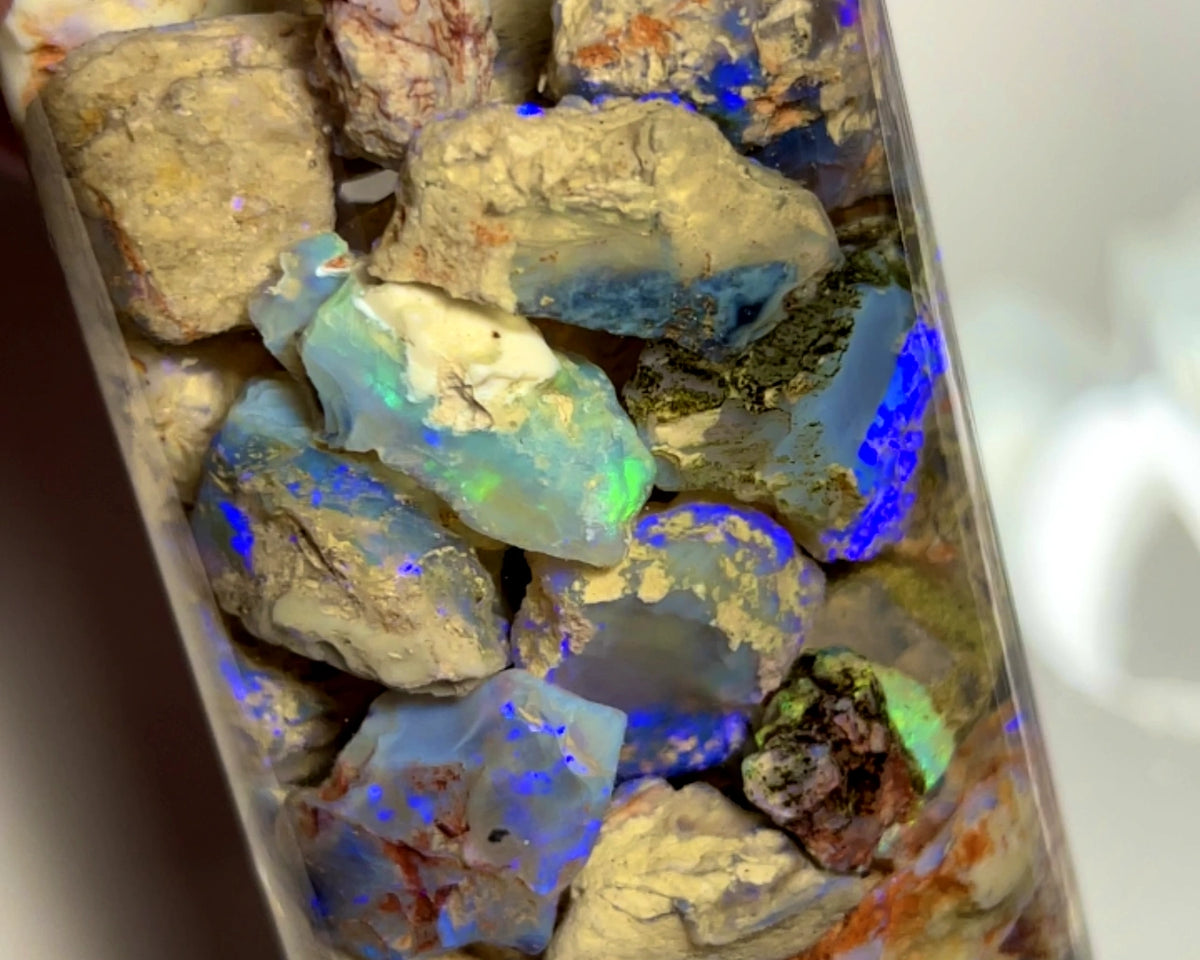 Lightning Ridge Rough Opal Parcel 330cts rough Knobby & Seam formations colour/Multicolours & bars 22x20x15 to 15x10x3mm WAE61