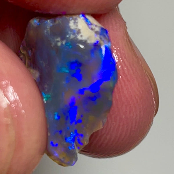 Lightning Ridge Rough Dark Crystal Opal  7.00cts Gorgeous Knobby with Bright Royal blue colours 17x12x6mm NSW013