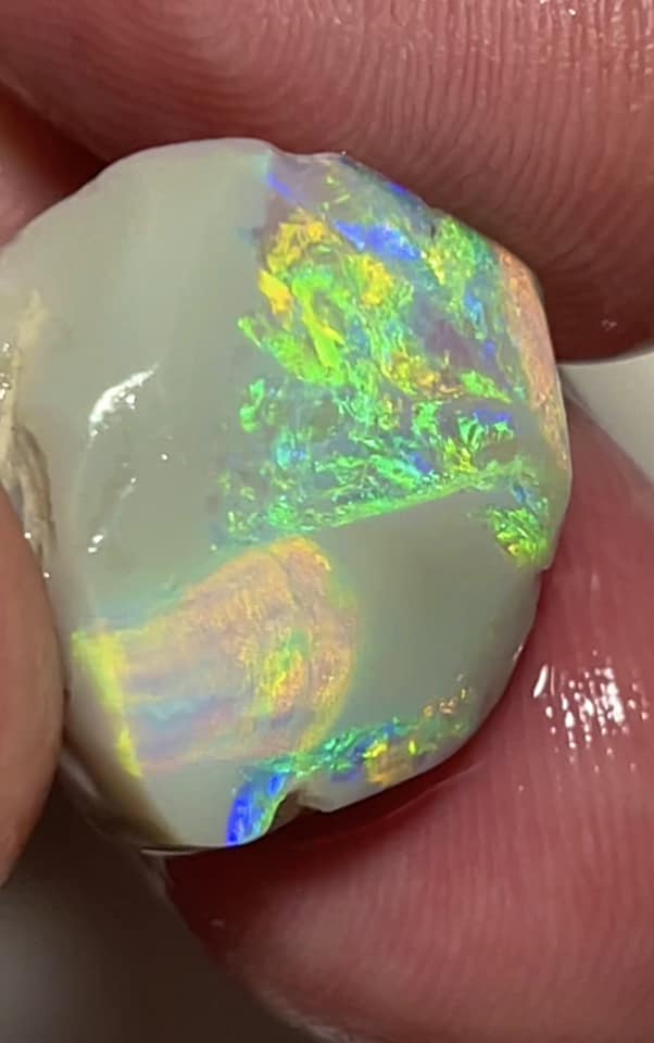 Lightning Ridge Rough / Rub Dark base knobby opal Miners Bench® 13.30cts big size Vibrant Bright Gorgeous Multifires 20x18x8mm MFB14