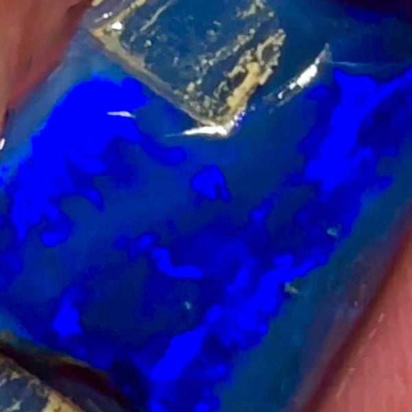 Lightning Ridge Opal Nice Big Rough/Rub Black Crystal Base High Grade From the Miners Bench® 14.5cts Lovely Bright Royal Blue fires 20x14x6mm MFB24