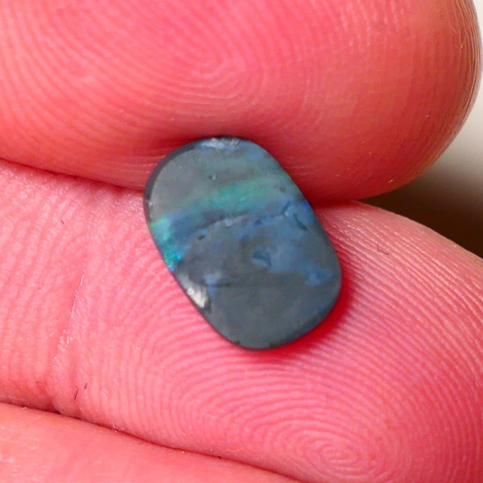 Australian Black Opal Gemstone 1.45cts Gem Grade Mulga® N4 Black Body Tone B4 Brightness Stunning Multifires 10x7x2.5mm UK02