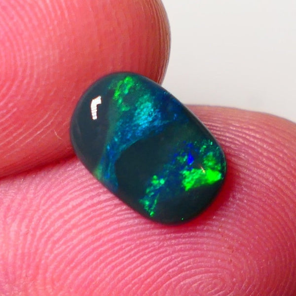Australian Black Opal Gemstone 1.45cts Gem Grade Mulga® N4 Black Body Tone B4 Brightness Stunning Multifires 10x7x2.5mm UK02
