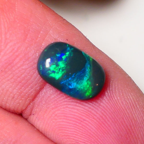 Australian Black Opal Gemstone 1.45cts Gem Grade Mulga® N4 Black Body Tone B4 Brightness Stunning Multifires 10x7x2.5mm UK02