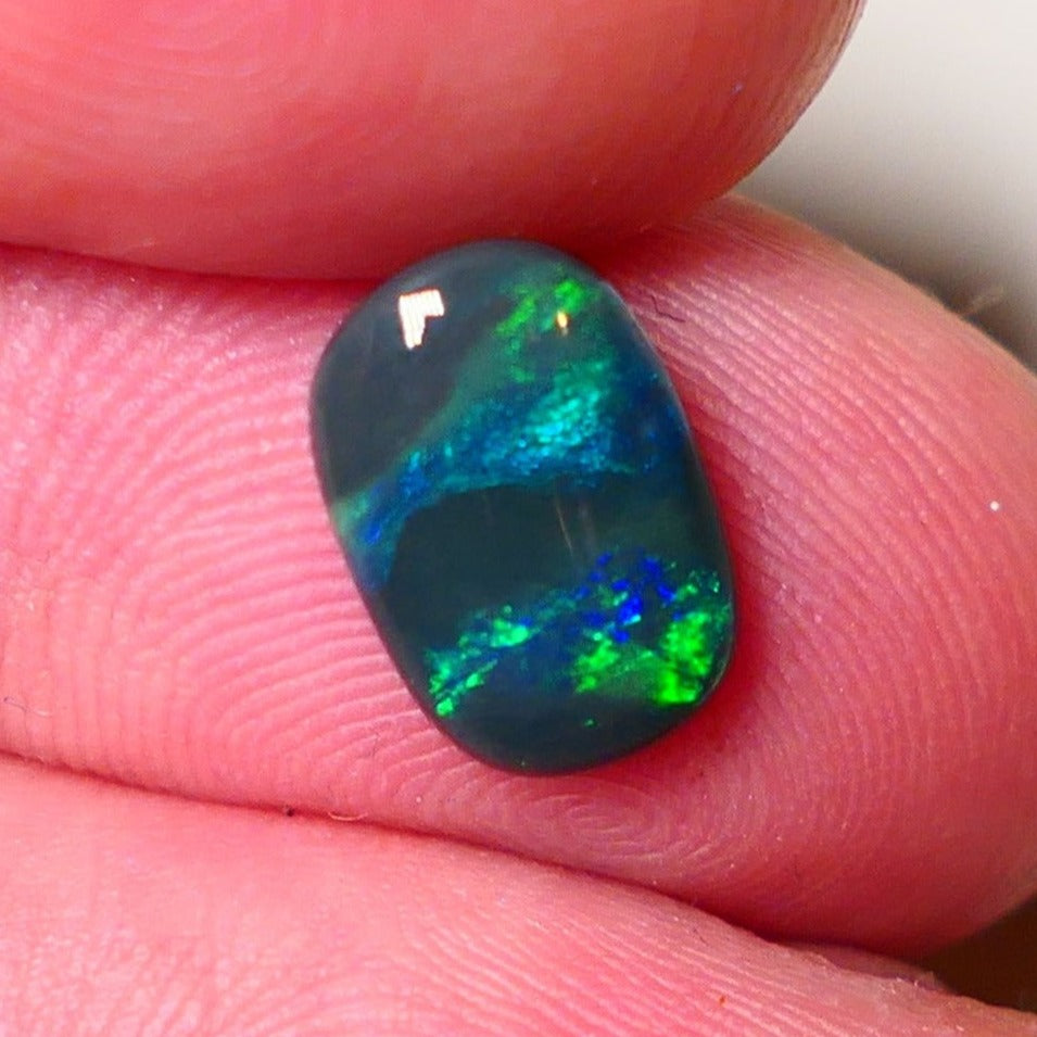 Australian Black Opal Gemstone 1.45cts Gem Grade Mulga® N4 Black Body Tone B4 Brightness Stunning Multifires 10x7x2.5mm UK02