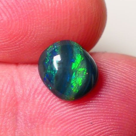 Australian Black Opal Gemstone 1.85cts Gem Grade Mulga® N2 Black Body Tone B5 Brightness Stunning Multifires 8x7x4mm UK03