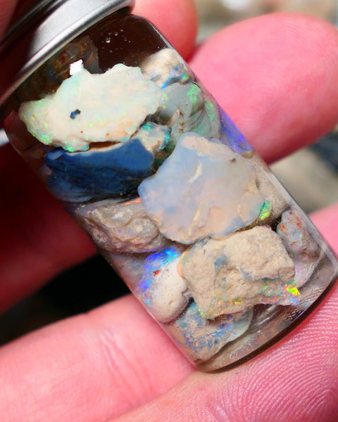 Lightning Ridge Rough knobby Opal Parcel 60cts Lots of Potential & some Cutters With multi colours 14x8x5mm to 8x5x2mm 1419