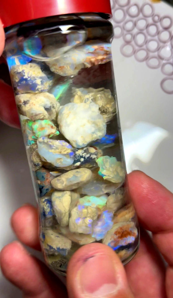 Lightning Ridge Rough Opal Parcel 205cts GAMBLE rough Knobby & Seam colour/Multicolours & bars 20x13x11mm to 9x7x5mm WAD39