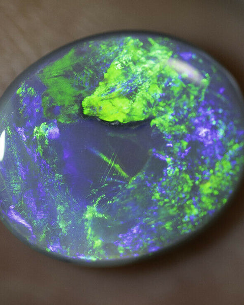 Lightning Ridge Semi Black Opal Gemstone 2.48cts N5 Body Tone B3 Brightness Stunning Multi fires & play of colour 11x9x3mm WSF8877