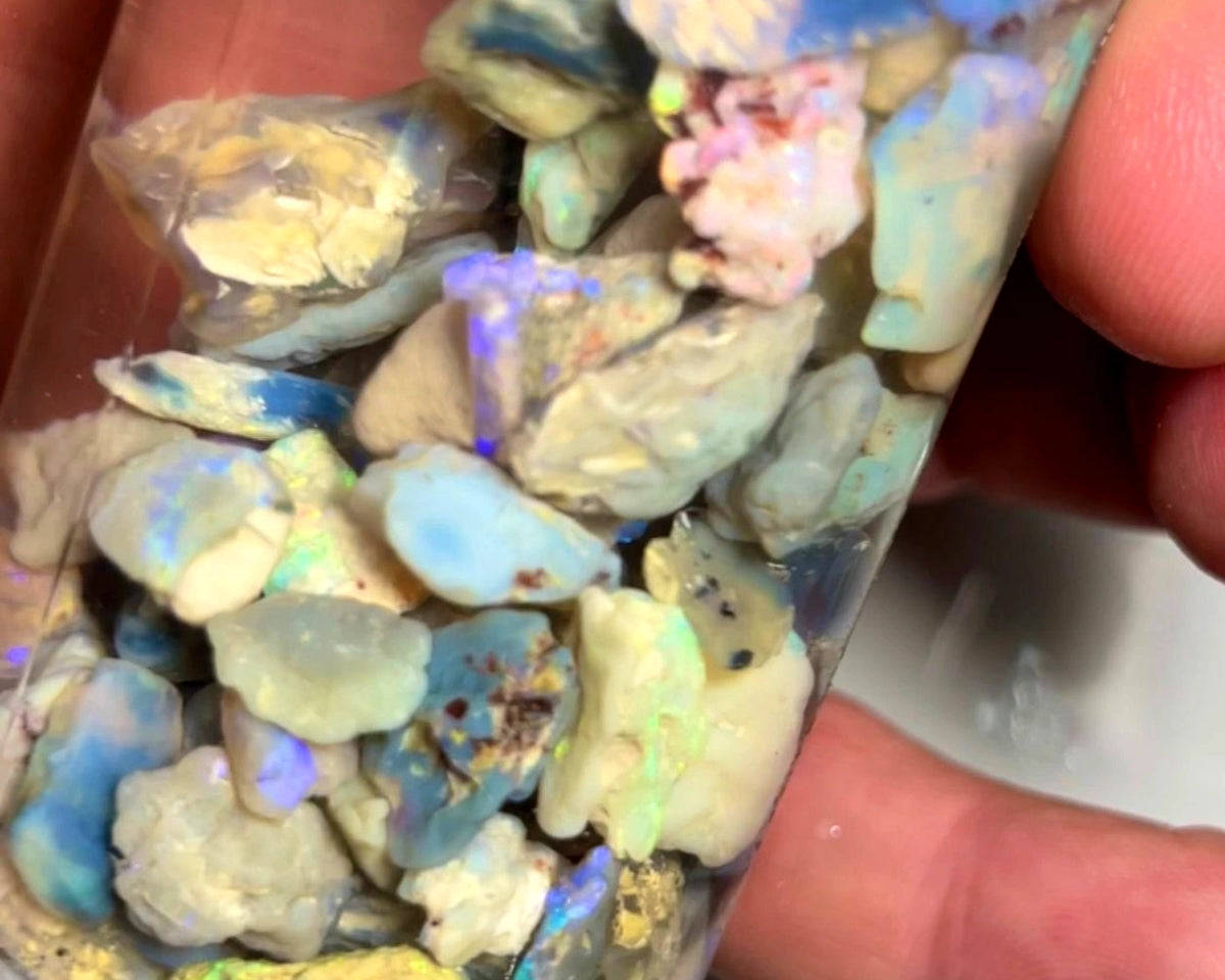 Lightning Ridge Rough Opal Parcel 295cts Colourful Mixed rough lots colour/Multicolours & bars 20x11x10mm 8x7x4mm 1017