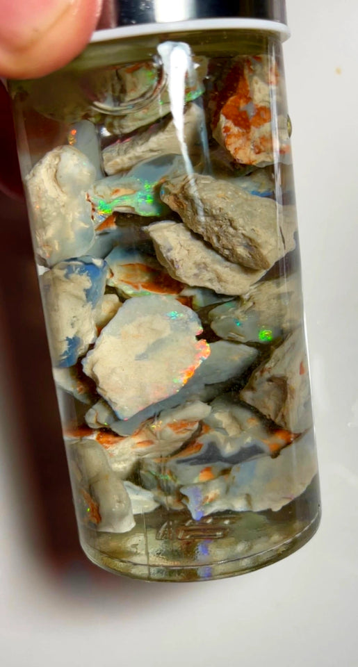 Lightning Ridge Rough Opal Parcel 205cts Colourful Seam rough lots colour/Multicolours & bars 20x14x7mm to 12x9x6mm 1103