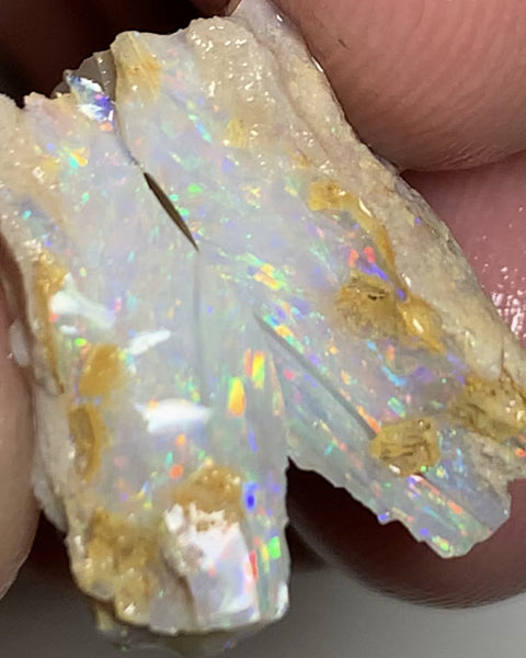 Lightning Ridge Rough Opal 20cts Stunning Cutters Candy Material High Grade Super Bright  Multifires in multi bars 22x17x8mm & 19x15x6mm WAC04