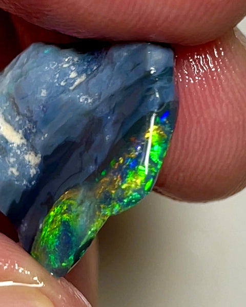 Lightning Ridge Black Opal Rough/Rub From the Miners Bench® 11.4cts Gorgeous Very Multi fires 19x18x6mm WAD51