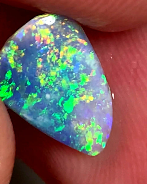 Australian Opal Rub Rough Preform  Gem Grade Dark Crystal  Rub / Preform 1.75cts Jewellery Grade Lots of Lovely Vibrant & bright Multifires 14x8x1mm WAC02