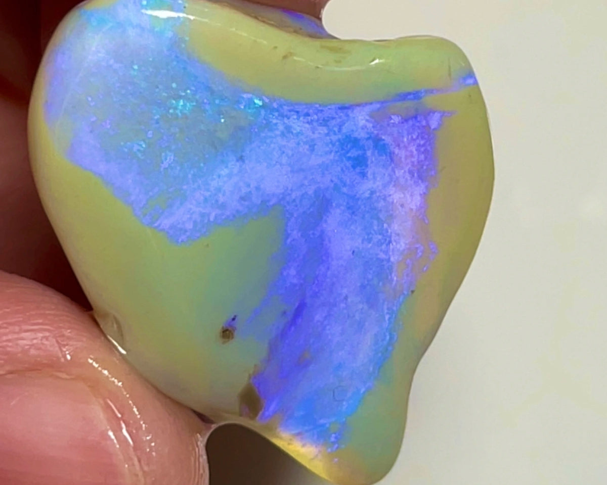 Lightning Ridge Rough Opal 29cts Nice sized untouched Crystal Seam formation Gorgeous Bright fires in bar to carve/cut/collect 30x25x7mm 1333