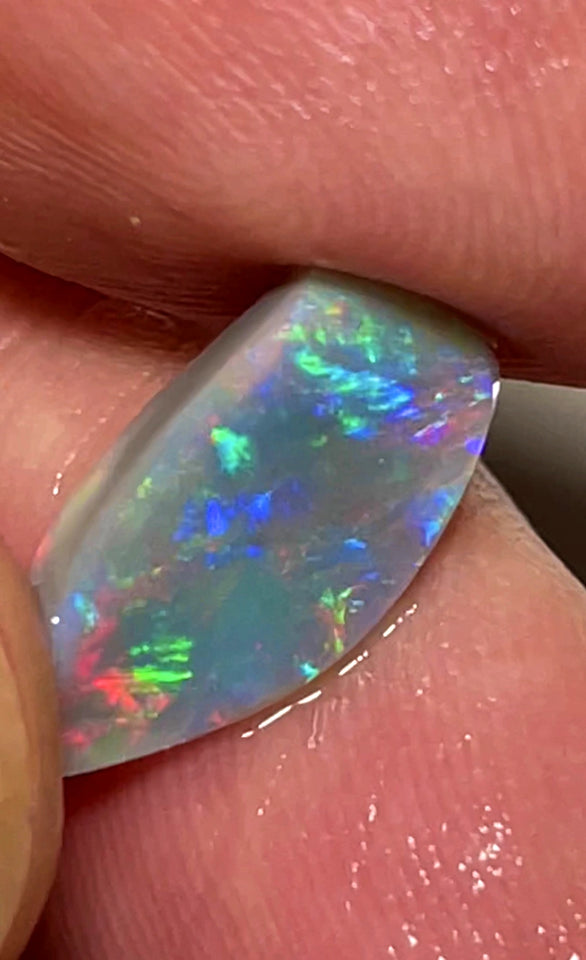 Lightning Ridge Rough / Rub Dark Base opal Miners Bench® 2.15cts Gorgeous Bright Reds & Multifires  15x7x2mm WAB64