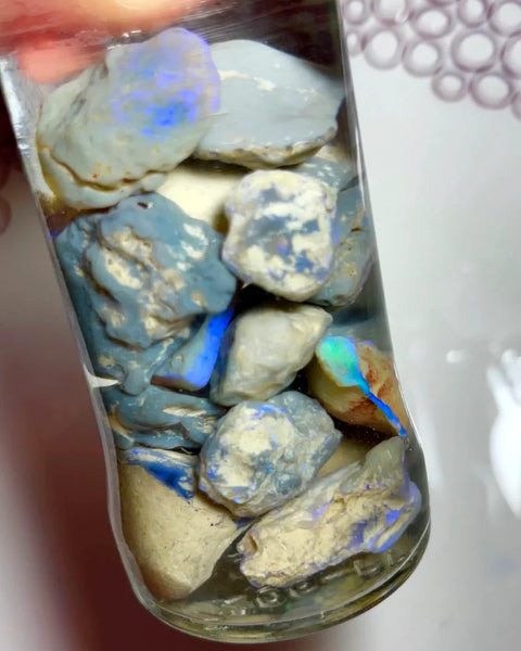 Lightning Ridge Rough Opal Parcel 215cts GAMBLE rough Knobby & Seam colour/Multicolours & bars 23x20x7mm to 19x15x7mm WAD63