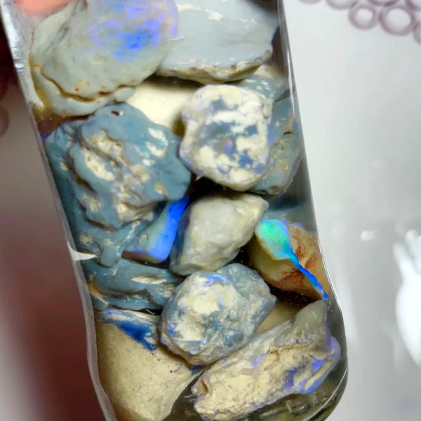 Lightning Ridge Rough Opal Parcel 215cts GAMBLE rough Knobby & Seam colour/Multicolours & bars 23x20x7mm to 19x15x7mm WAD63