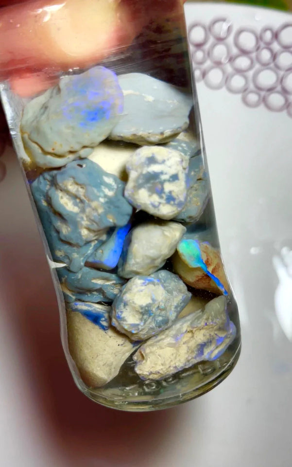 Lightning Ridge Rough Opal Parcel 215cts GAMBLE rough Knobby & Seam colour/Multicolours & bars 23x20x7mm to 19x15x7mm WAD63