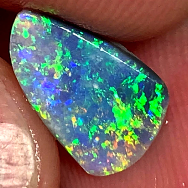 Australian Opal Rub Rough Preform  Gem Grade Dark Crystal  Rub / Preform 1.75cts Jewellery Grade Lots of Lovely Vibrant & bright Multifires 14x8x1mm WAC02