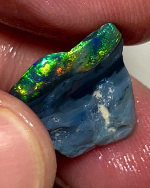 Lightning Ridge Black Opal Rough/Rub From the Miners Bench® 11.4cts Gorgeous Very Multi fires 19x18x6mm WAD51