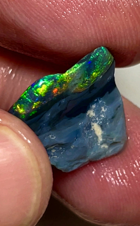 Lightning Ridge Black Opal Rough/Rub From the Miners Bench® 11.4cts Gorgeous Very Multi fires 19x18x6mm WAD51