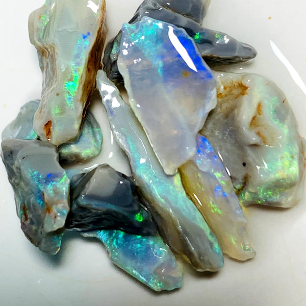 Lightning Ridge Rough Opal Parcel 33cts Cutters Select Very Bright Stunning colourful material to cut 24x7x3mm to 10x9x4mm WAA04