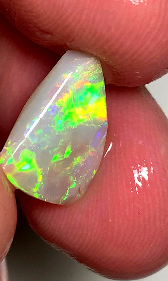 OPAL MONTH SPECIAL Lightning Ridge Rough / Rub /Preform Gem Dark opal Miners Bench® 3.1cts Gorgeous Bright Multifires & Pattern 14x10x3mm WSZ56