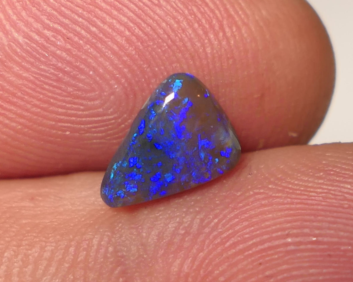 Australian Dark Crystal Opal Gemstone 1.15cts Gem Grade  N5 Body Tone B3 Brightness Stunning Blue fires 8x5x2mm WAC56