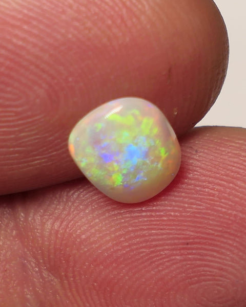 Lightning Ridge Light Opal Gemstone 0.7cts Gem Grade N8 Body Tone B2 Brightness Stunning Vibrant Multifires 8x6x2mm WAC58