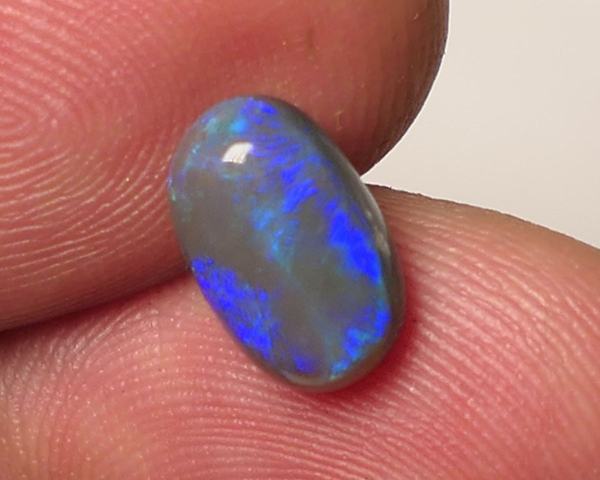 Lightning Ridge Dark Opal Gemstone 1.7cts Jewellery Grade N5 Body Tone B4 Brightness Rolling Green / Blue fires 10x6x3mm WAC68