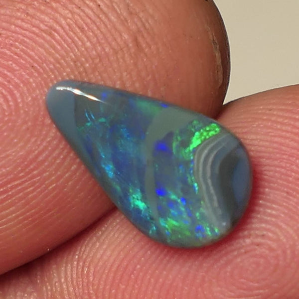 Dark Opal Picture stone Gemstone 1.6cts Gem Grade Mulga® N5 Body Tone B3 Brightness Stunning Multifires 13x8x2mm WAC62