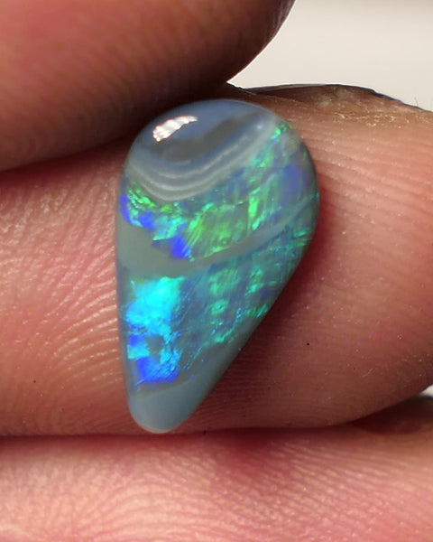 Dark Opal Picture stone Gemstone 1.6cts Gem Grade Mulga® N5 Body Tone B3 Brightness Stunning Multifires 13x8x2mm WAC62