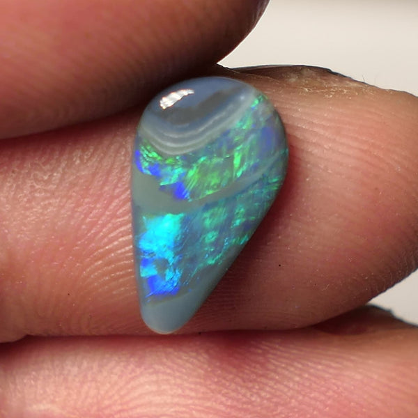 Dark Opal Picture stone Gemstone 1.6cts Gem Grade Mulga® N5 Body Tone B3 Brightness Stunning Multifires 13x8x2mm WAC62