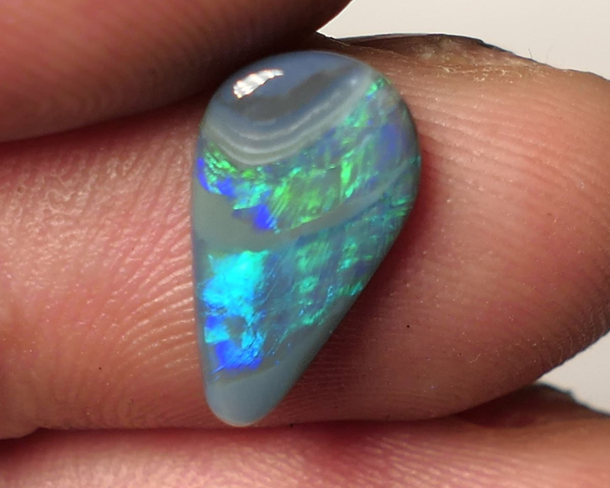 Dark Opal Picture stone Gemstone 1.6cts Gem Grade Mulga® N5 Body Tone B3 Brightness Stunning Multifires 13x8x2mm WAC62