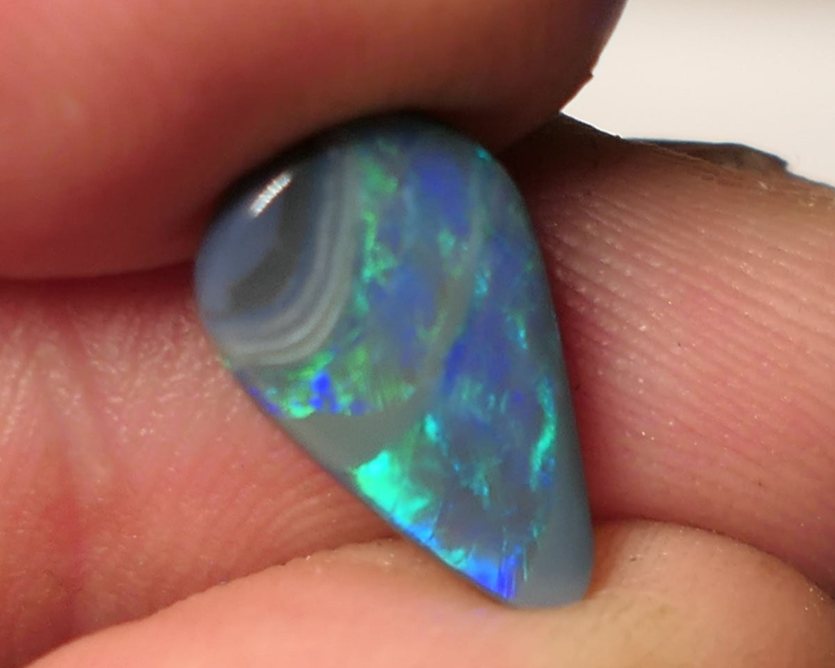 Dark Opal Picture stone Gemstone 1.6cts Gem Grade Mulga® N5 Body Tone B3 Brightness Stunning Multifires 13x8x2mm WAC62