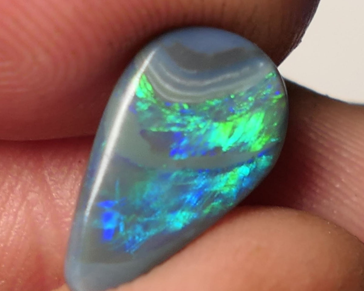 Dark Opal Picture stone Gemstone 1.6cts Gem Grade Mulga® N5 Body Tone B3 Brightness Stunning Multifires 13x8x2mm WAC62