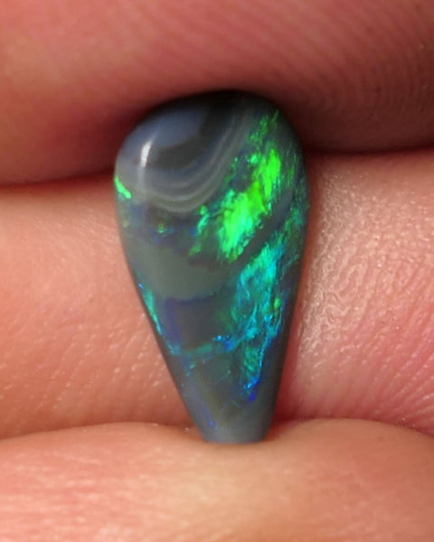 Dark Opal Picture stone Gemstone 1.6cts Gem Grade Mulga® N5 Body Tone B3 Brightness Stunning Multifires 13x8x2mm WAC62