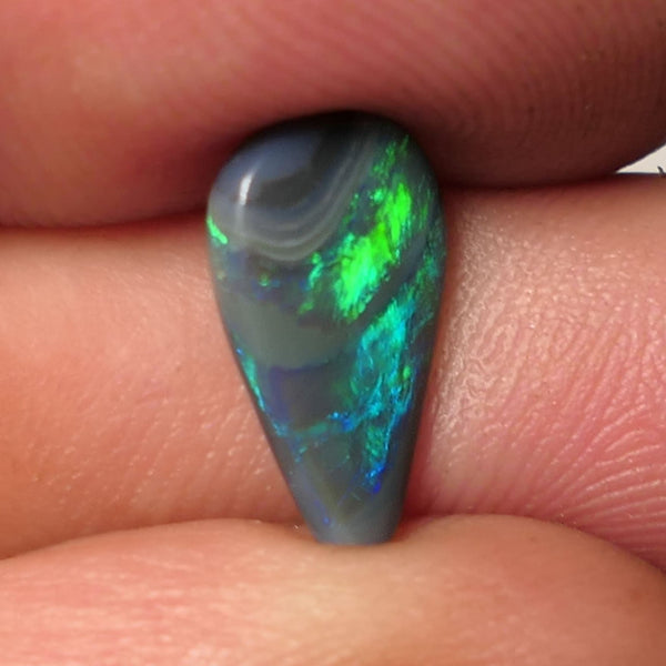 Dark Opal Picture stone Gemstone 1.6cts Gem Grade Mulga® N5 Body Tone B3 Brightness Stunning Multifires 13x8x2mm WAC62