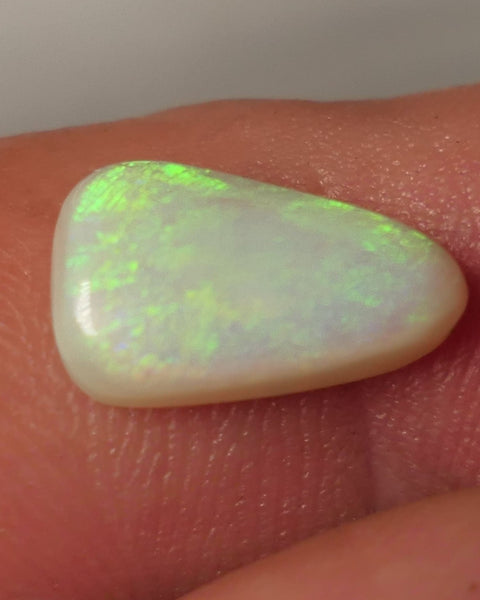 Lightning Ridge N8 Light opal Gemstone 2.7cts Polished ready for setting Yellow Dominant Multifires 13x8x3mm SKU#0411