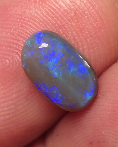 Lightning Ridge Dark Opal Gemstone 1.7cts Jewellery Grade N5 Body Tone B4 Brightness Rolling Green / Blue fires 10x6x3mm WAC68