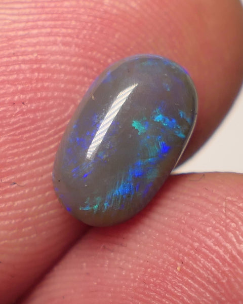 Lightning Ridge Dark Opal Gemstone 1.7cts Jewellery Grade N5 Body Tone B4 Brightness Rolling Green / Blue fires 10x6x3mm WAC68