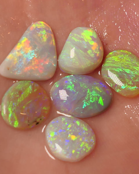 Lightning Ridge Opal Rubs/Preforms Jewellery Makers parcel Gem Grade Light Dark & Crystal Miners Bench® Preforms 12.6cts Gorgeous Vivid Vibrant Super bright Multifires 14x10x2mm to 11x8x2mm WAC67